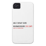 ABLE SCRAP CARS  WARWICKSHIRE  iPhone 4 Cases