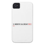 14 month calendar  iPhone 4 Cases