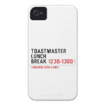 Toastmaster Lunch break  iPhone 4 Cases