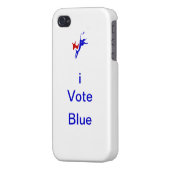 iPhone 4 "iVote Blue" Case (Back Left)