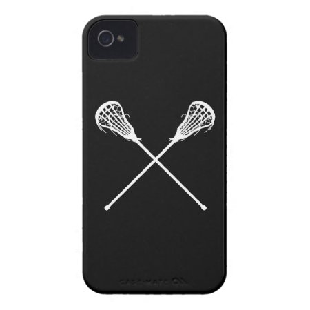 Iphone 4 Lacrosse Sticks Black Iphone 4 Case