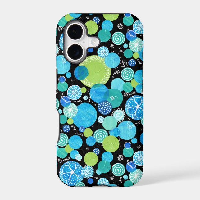 iPhone 5/5s Case: Blue Moons Quirky Pattern Case (Back)