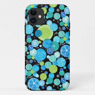 iPhone 5/5s Case: Blue Moons Quirky Pattern iPhone 11 Case