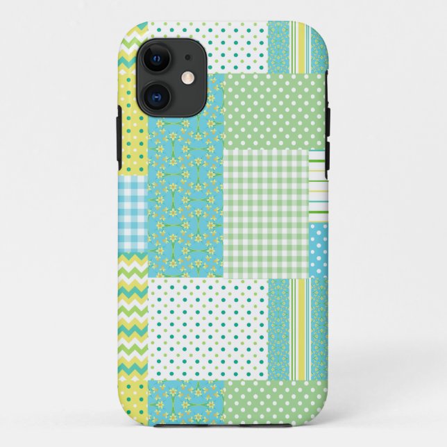iPhone 5/5s Case-Mate Case Daffodil Faux-Patchwork (Back)