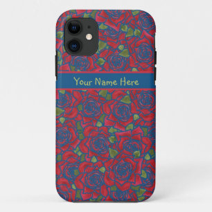 iPhone 5/5s Case-Mate Case: Red Roses, Personalize 11 Case