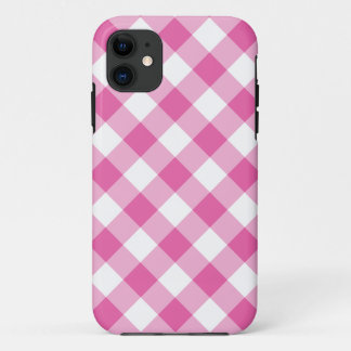 iPhone 5/5s Case: Pink and White Check Gingham iPhone 11 Case
