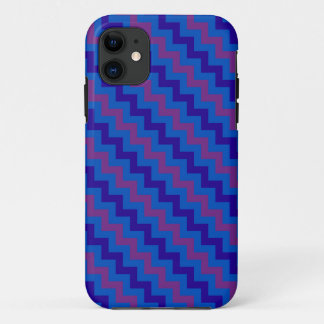 iPhone 5/5s Case, Plum, Blue and Navy Chevrons iPhone 11 Case