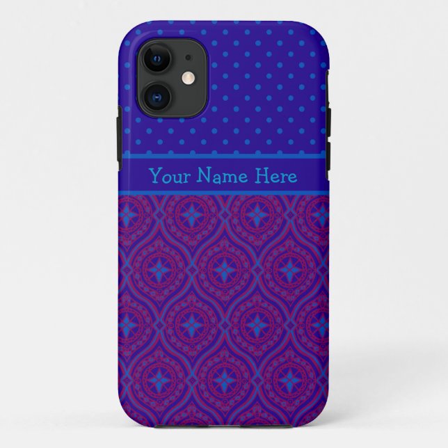 iPhone 5/5s Case to Personlize, Purple, Blue (Back)