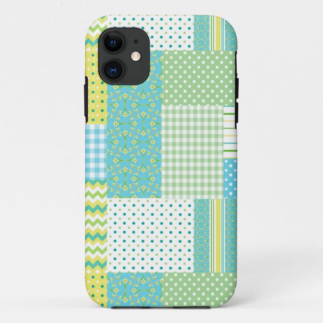 iPhone 5/5s Xtreme Case Daffodil Faux-Patchwork (Back)