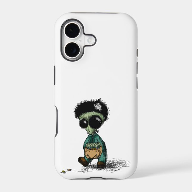 iPhone 5 Barely There Case, Cute Alien Monster Case (Back)
