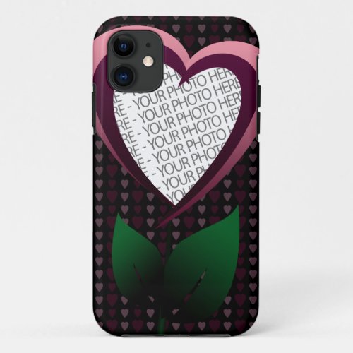 iPhone 5 Barely There Case Heart Flower Template