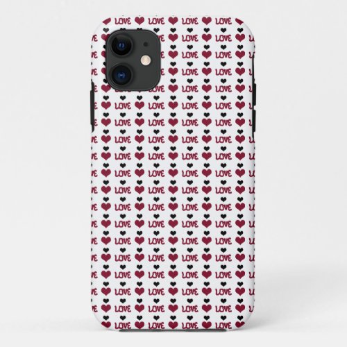 iPhone 5 Barely There Case Love  Hearts Pattern iPhone 11 Case