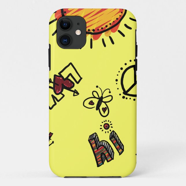 iPhone 5 Barely There ID Case, Summer Doodles Case-Mate iPhone Case (Back)