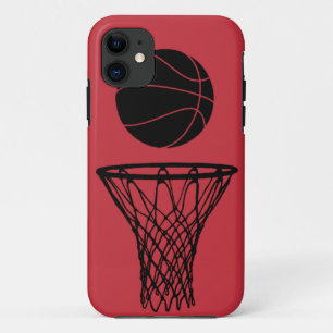 iPhone 5 Basketball Silhouette Bulls Red iPhone 11 Case
