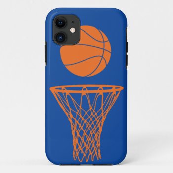 Iphone 5 Basketball Silhouette Knicks Blue Iphone 11 Case by sportsdesign at Zazzle