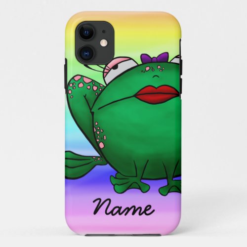 iPhone 5 Case Cute Cartoon Frog Name Template iPhone 11 Case