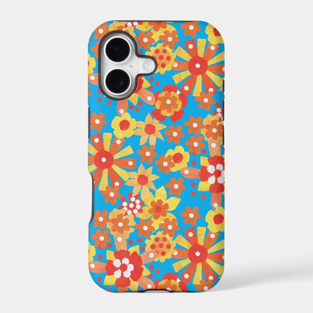 iPhone 5 Case-Mate Case, Ditzy Orange Flowers Case (Back)