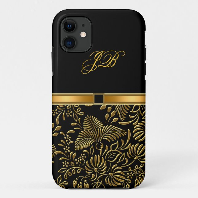 iPhone 5 Case-Mate Case Gold Black (Back)