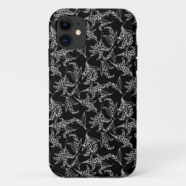 iPhone 5 Case-Mate Case Lilies-of-the-Valley Black (Back)