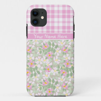 iPhone 5 Case-Mate Case: Pink Dogroses and Plaid 11 Case