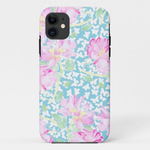 iPhone 5 Case_Mate Case Pink Roses and Butterflies