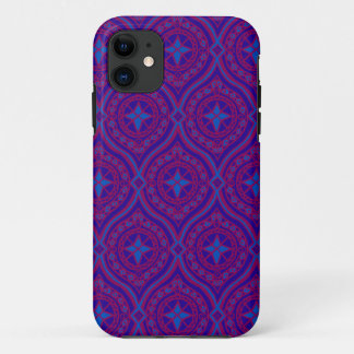iPhone 5 Case-Mate Case, Purple and Blue Ogee Patt iPhone 11 Case