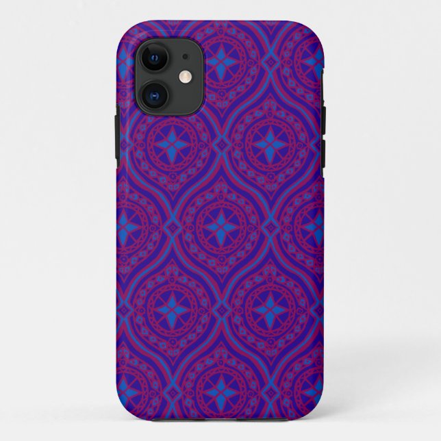 iPhone 5 Case-Mate Case, Purple and Blue Ogee Patt Case-Mate iPhone Case (Back)