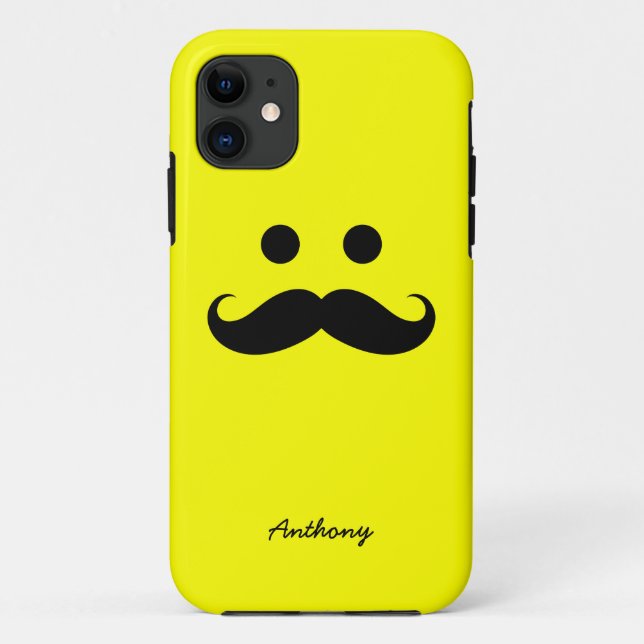 iPhone 5 Case Personalized Mustache Face (Back)