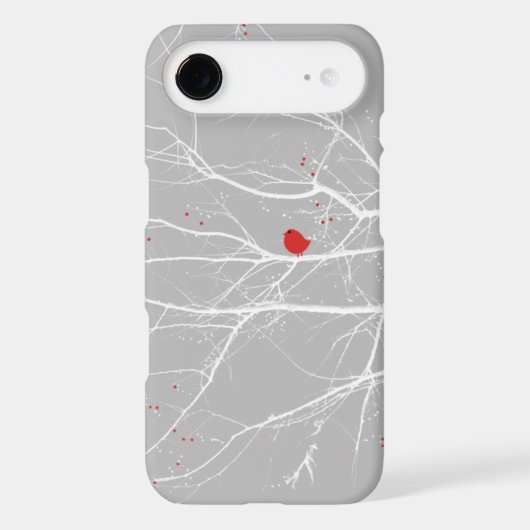 iPhone 5 Case Red Bird in Snow (Back)