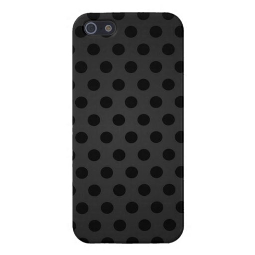 iPhone 5 Case Savvy Black Polka Dot | Zazzle