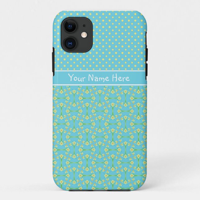 iPhone 5 Case to Personalize Daffodils on Sky Blue (Back)