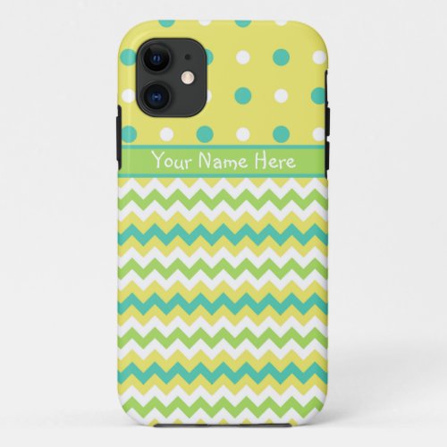 iPhone 5 Case to Personalize Polka Dots Chevrons