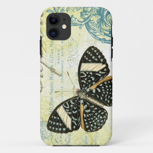 iPhone 5 case_Vintage Butterfly iPhone 11 Case