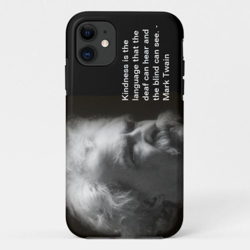 iPhone 5 case with Mark Twain image and quote
