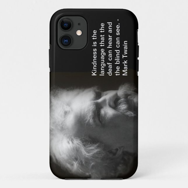 iPhone 5 case with Mark Twain image and quote (Back)