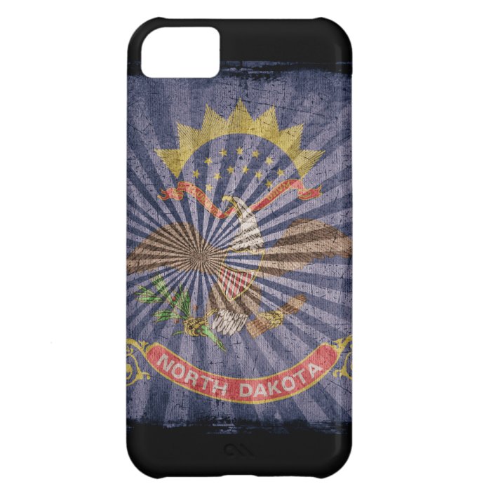 Iphone 5 Case with state flag of North Dakota