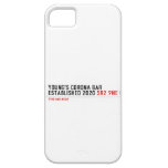 YOUNG'S CORONA BAR established 2020  iPhone 5 Cases