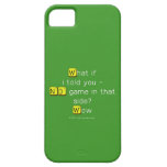 What if
 i told you -
 NO game in that
 side?
 Wow  iPhone 5 Cases