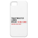 Toastmaster Lunch break  iPhone 5 Cases