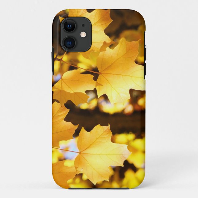 iPhone 5 cases Autumn Leaves Yellow Glowing (Back)