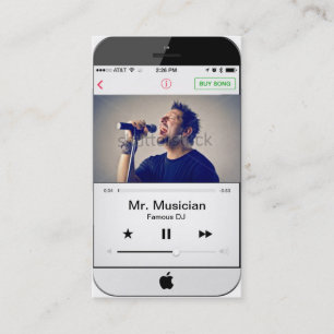 iPhone 5 Customizable Namecard for Musicians