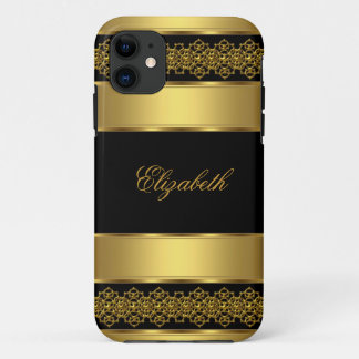 iPhone 5 Elegant Classy Gold Black 11 Case