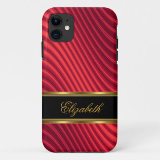 iPhone 5 Elegant Classy Red Gold Black 11 Case