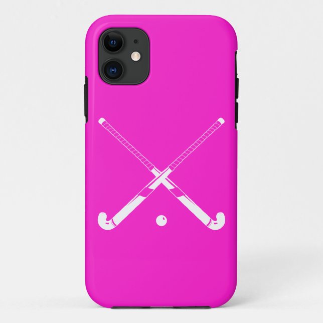 iPhone 5 Field Hockey Silhouette Pink Case-Mate iPhone Case (Back)