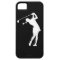 iPhone 5 Lady Golfer Silhouette White on Black