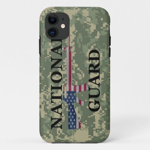 iPhone 5 National Guard Green Camo iPhone 11 Case