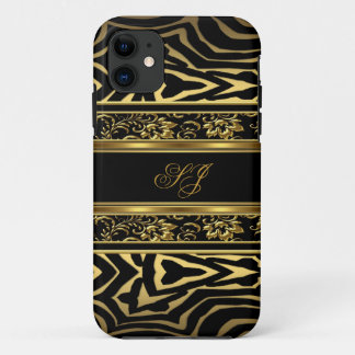 iPhone 5 or 4 Modern Gold Black 11 Case