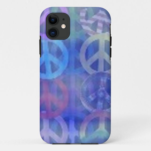 IPHONE 5 PEACE SIGNS DESIGNER CASES - BLUE GIFTS (Back)