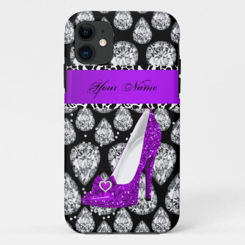 iPhone 5 Purple High Heel Shoe iPhone 11 Case
