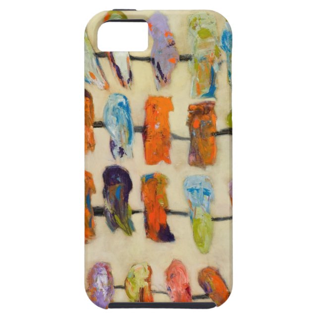 iphone 5 vibe case abstract art birds (Back)